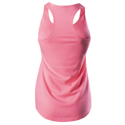 Heather Hot Pink racerback tank back