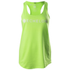 Heather Green racerback tank with echelon logo on chest