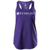 Purple racerback tank with echelon logo on chest